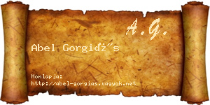 Abel Gorgiás névjegykártya